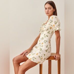 New Reformation Easton Mini Floral Dress
